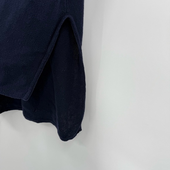 Eileen Fisher 100% Organic LINEN Blue Sleeveless Sweater Top womens size XS - Picture 7 of 9